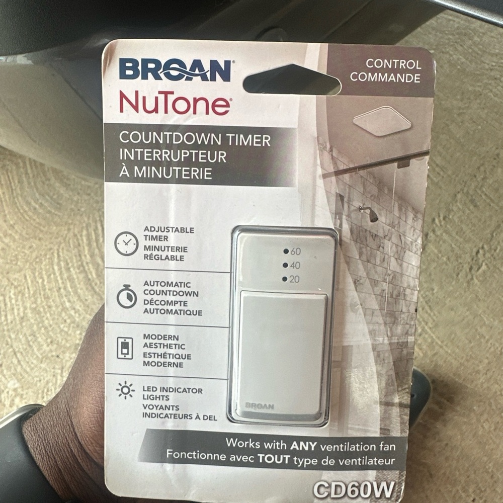 Broan NuTone Countdown Timer Switch